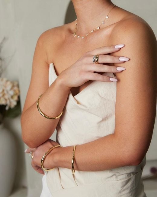 Crystals and Co Metallic Full Wave Bangle