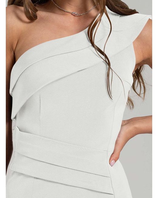 Tia Dorraine White Elegant Touch Mini Dress