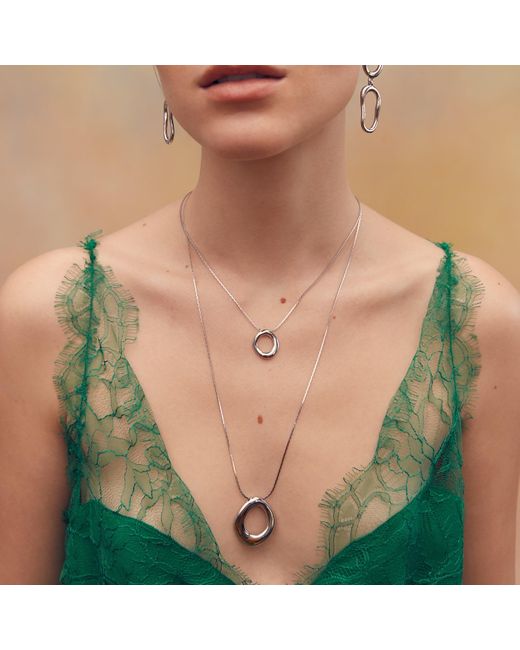 Biko Jewellery White Cora Pendant Small
