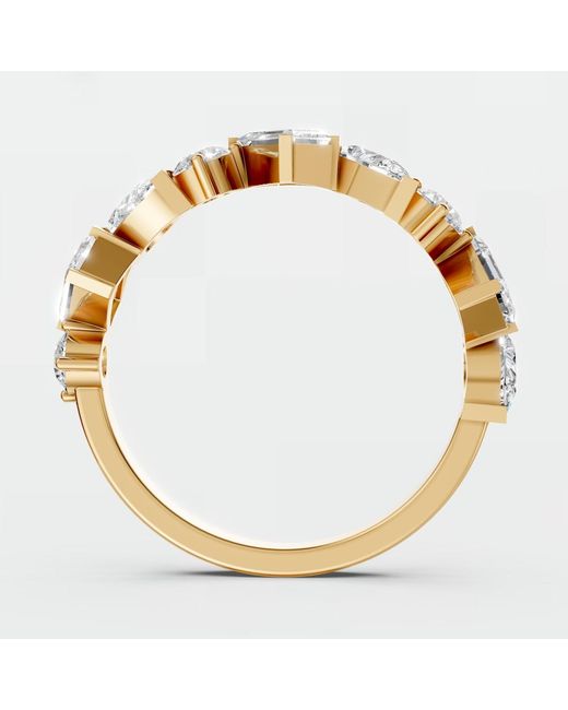 Aya Fine Jewelry Metallic Mixed Shape Lab Diamond Stacking Ring