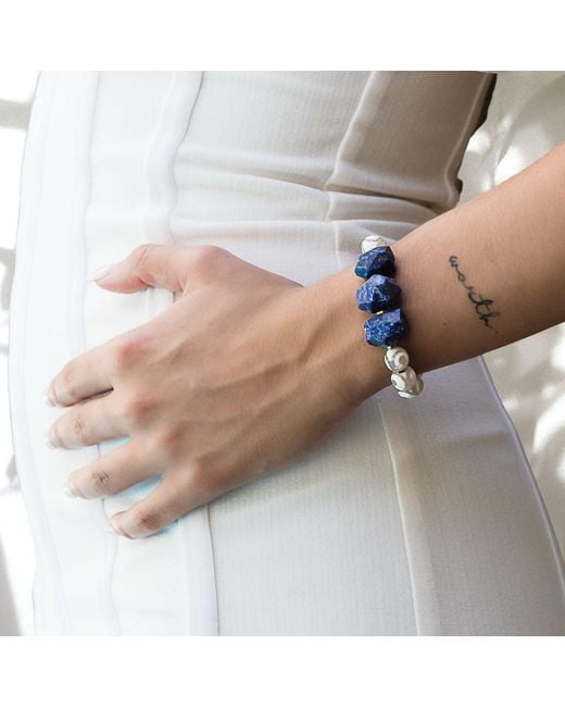 Ebru Jewelry Blue Eye Of Love Lapis Lazuli Bracelet