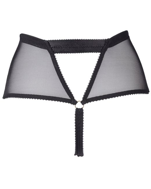Something Wicked Black Arabella Sheer Lace High Waisted Thong