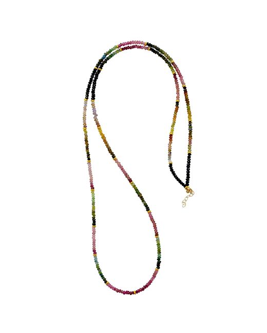 Bombyx House Metallic Tiny Tourmaline Ombre Bead Long Necklace