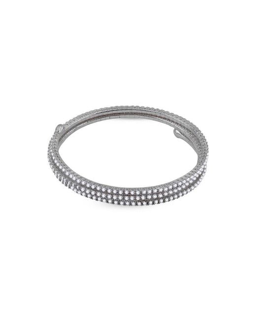 Argento Vivo Metallic The Three Row Cz Cuff
