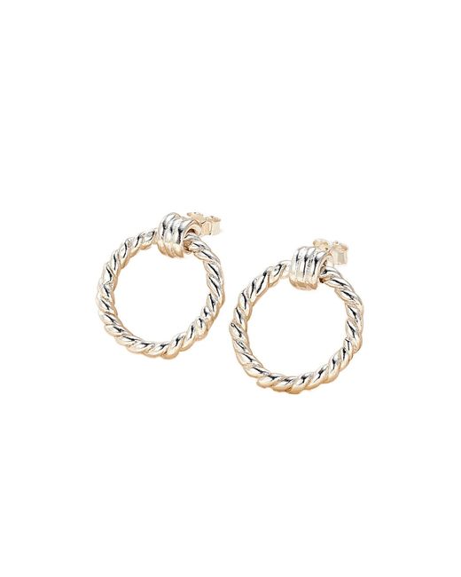 Posh Totty Designs Metallic Tether Hoop Large Stud Earrings
