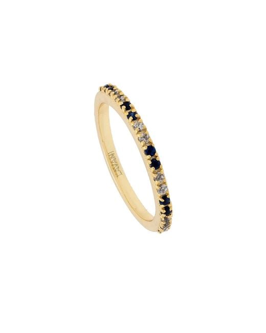 Lavani Jewels Blue Goldplated Diya Ring