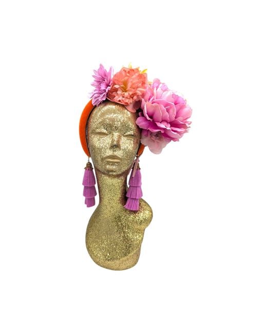 Julia Clancey Pink Doris Lilac Swinglette Bloom Flower Band
