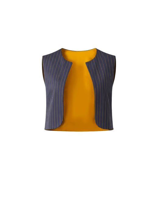Lumina Eligma Blue The Arabesque Vest Ensemble – & Mustard