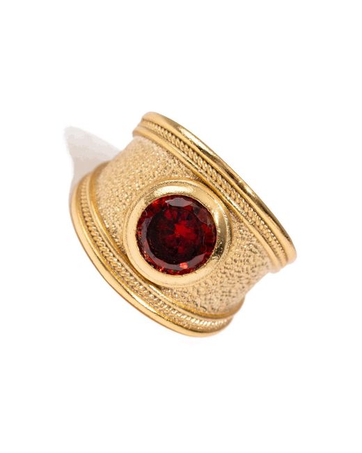 Ebru Jewelry Metallic Majestic Ruby Statement Ring
