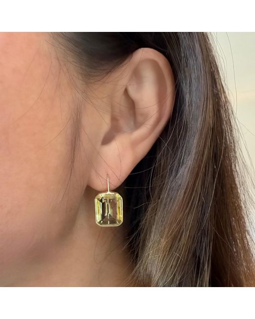 Hye Jane Jewelry Metallic Medium Gemma Lemon Hydro Quartz Earrings