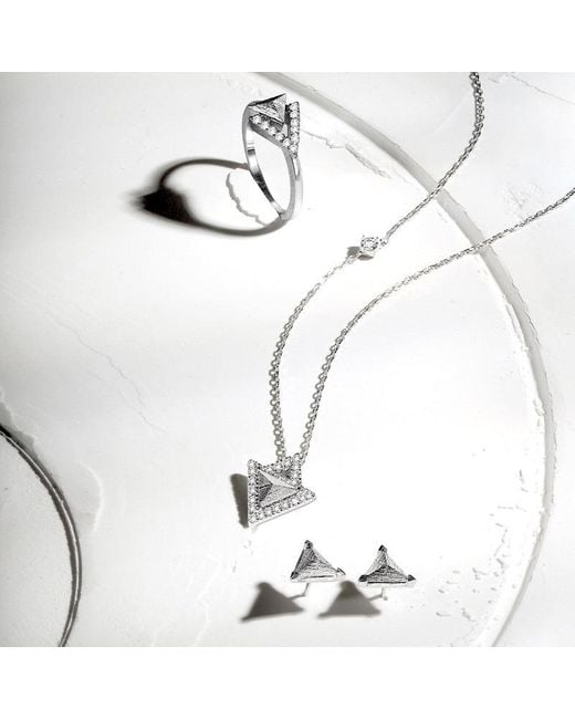 AWNL Metallic Triangle Meteorite Sterling Necklace