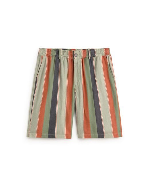 Thinking Mu White Striped Bermuda Shorts Gasper for men