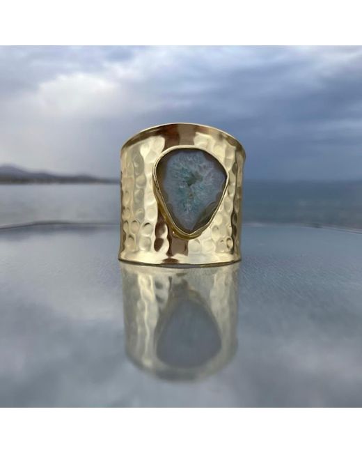 Sibylla Delphica Yellow Drusy Agate Bangle