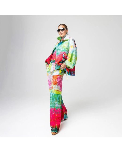 Maxjenny Green Square Boxy Jacket