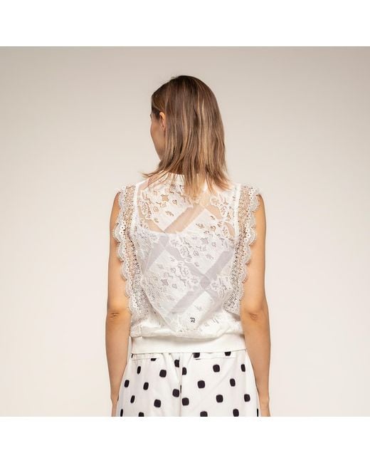 Tantra Spain Sl White Sheer Lace Top With An Elastic Waistband