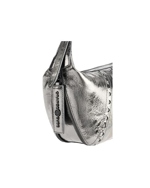 Orange Cube White Metropolitan Hobo Bag