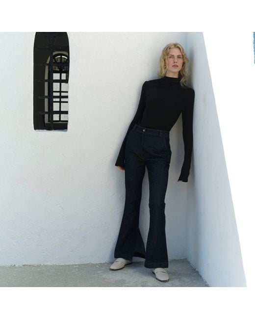NAZLI CEREN Black Jenn Rollneck Sweater