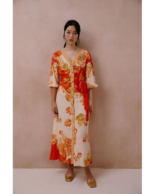 Raishma Orange Michaela Dress