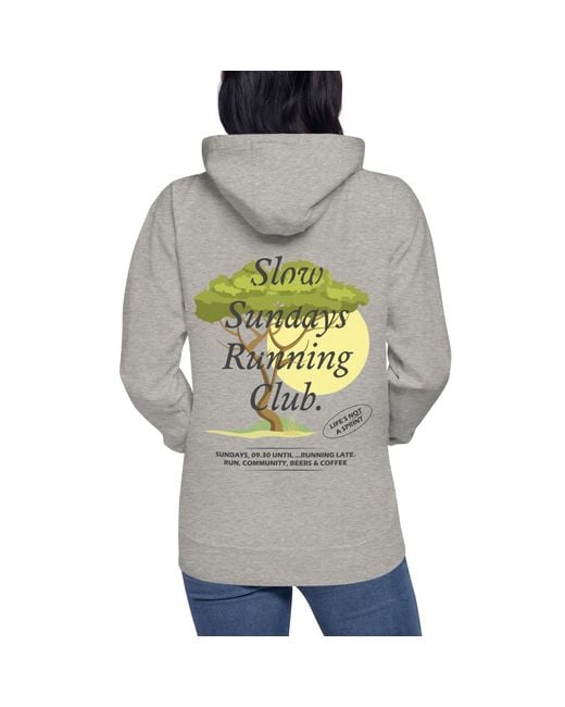 Anchor and Crew Gray Heather Savannah Slow Sundays Running Club Cotton Blend Hoodie