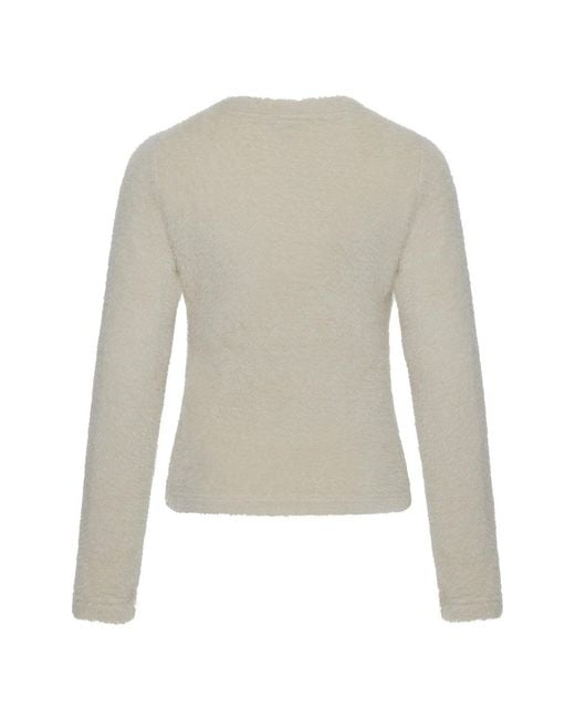 No'design White Neutrals Snug V-Neck Blouse