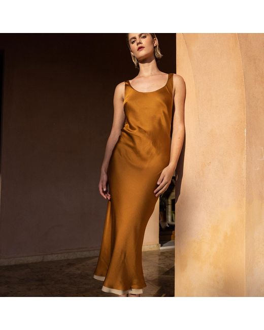Roses Are Red Natural Neutrals Charlotte Reversible Dress Golden Vs Chocolat