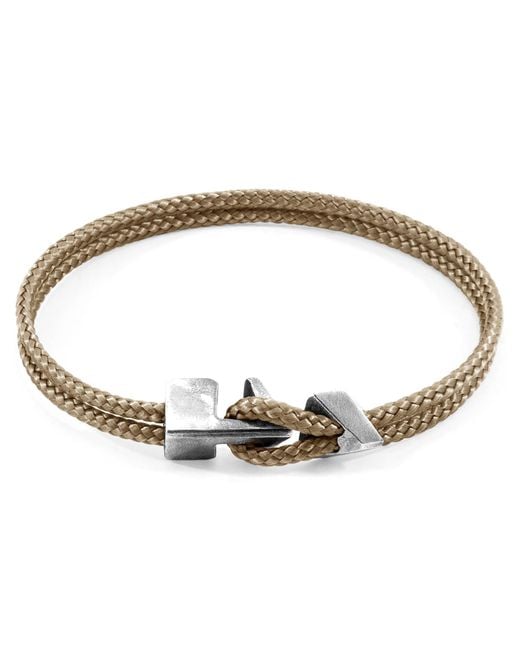 Anchor and Crew Metallic Sand Brixham & Rope Bracelet for men