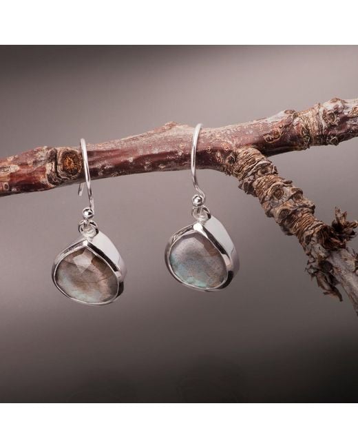 The Jewellery Store London Blue Pear-Shaped Labradorite Earrings