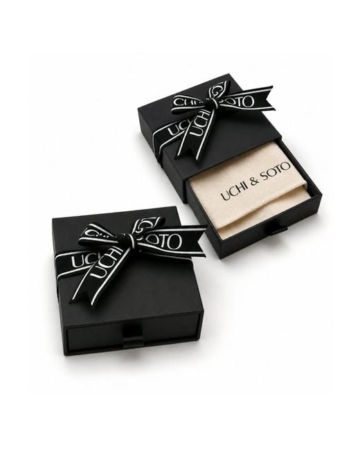 Uchi and Soto Metallic Nami Wave Large Stud Earrings
