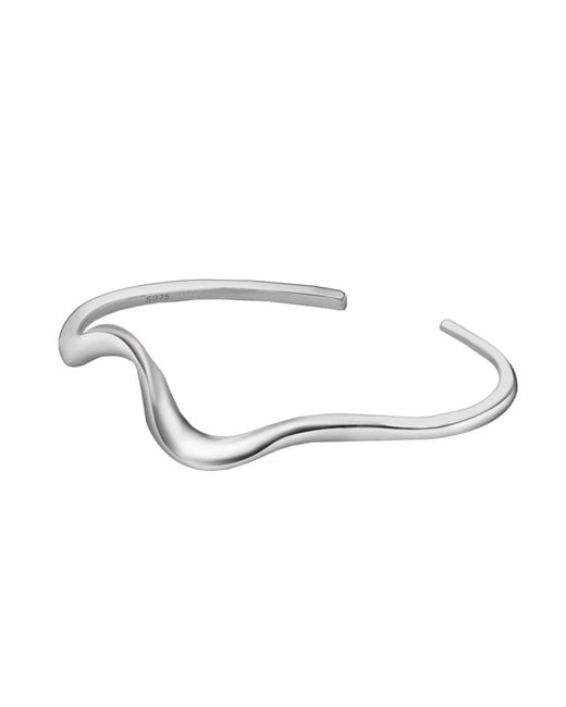 Every Wave White Surging — Wave Sterling Cuff Bracelet