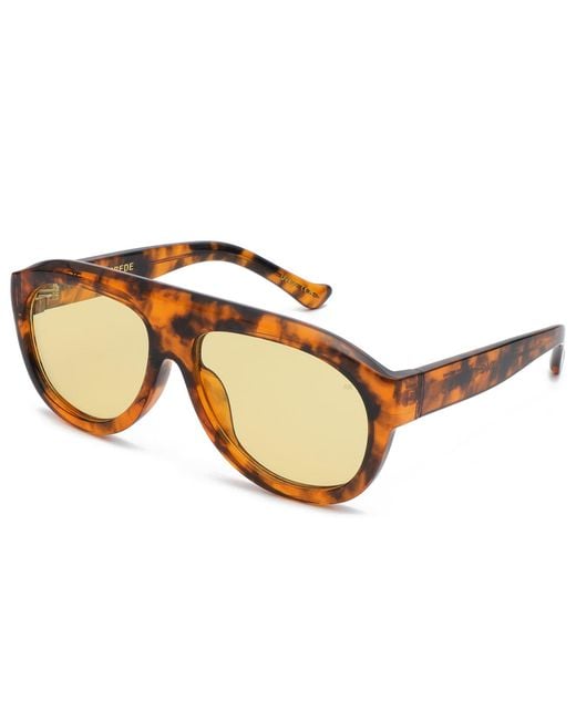 A.Kjærbede Brown Neutrals Rio Sunglasses Havana