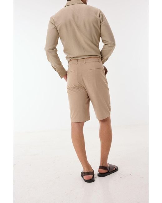 Ashita Fernandes Natural Neutrals Silven Linen Shorts
