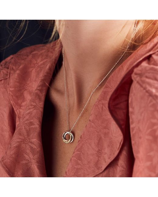 Posh Totty Designs Metallic Mixed Gold Mini Russian Ring Necklace