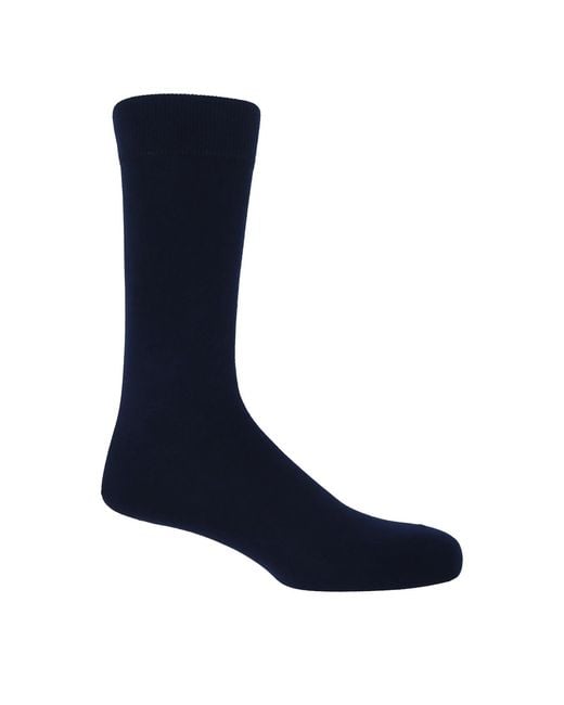 Peper Harow - Made in England Blue Classic Royal Luxury Crew & Trainer Socks Bundle for men
