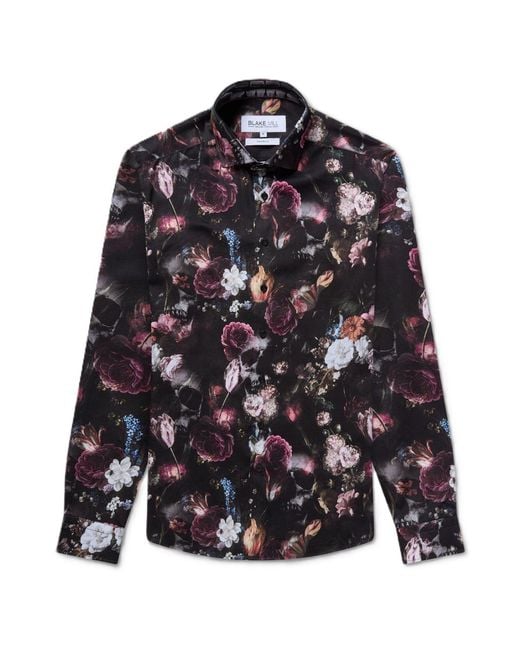 Blake Mill Blue Dark Bloom Shirt for men
