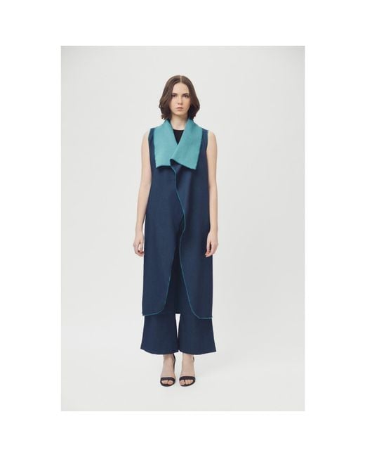 Saniya Khan Blue Deep & Reversible Denim Duster