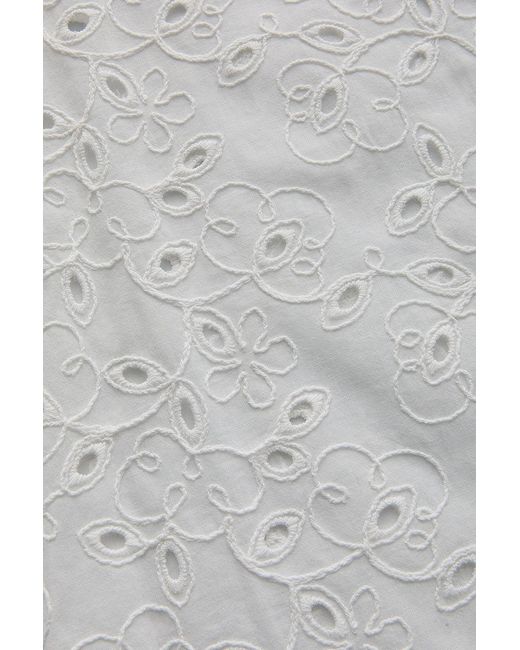Exquise White Neutrals Nayali Eyelet Blouse