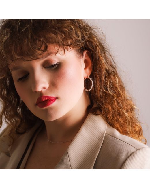 Luna Charles Metallic Aneira Star Hoop Earrings