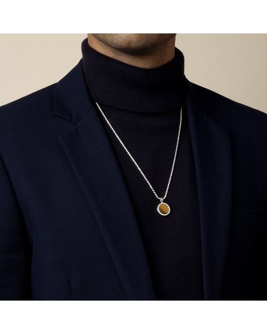 Rahul Patel Collection Metallic Genesis Tiger's Eye Amulet for men