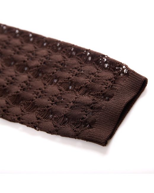 Fully Fashioning Brown Kim Crochet Cropped Top