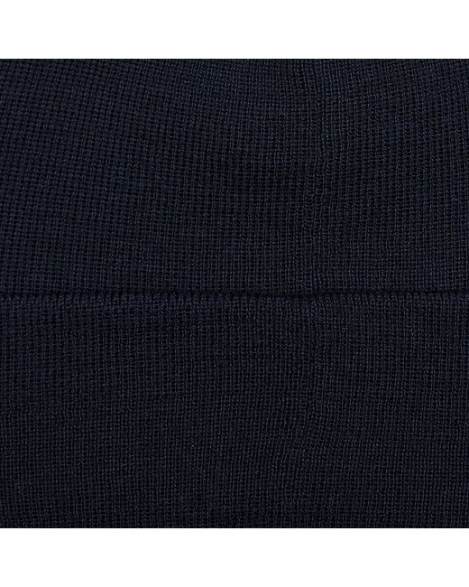 Paul James Knitwear Blue Heavyweight Extra Fine Merino Wool Amble Watch Cap for men