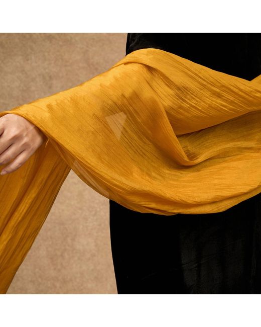 Silk and Bears Orange Silk Scarf – Hand-Dyed Mulberry Silk Shawl, Wedding & Evening Wrap