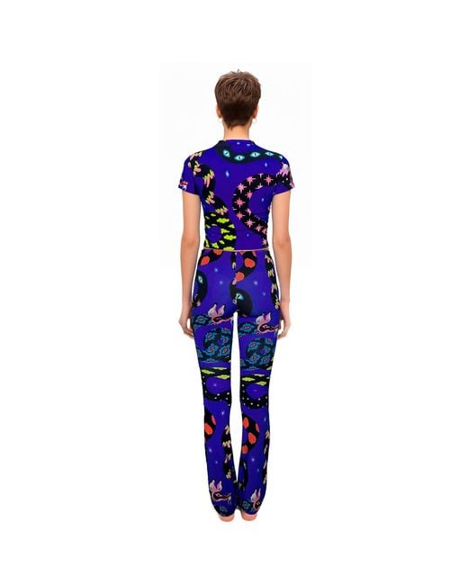 Pitaya Yoga Blue Dragon Dreams Flared Pants