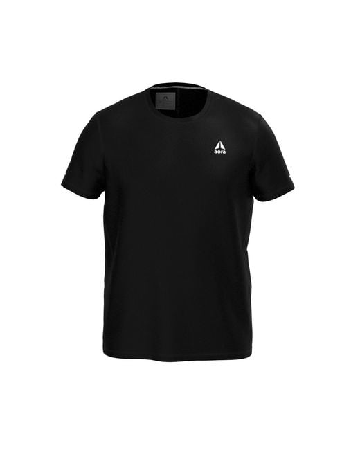 Aora Athletics Black Ultra-Light Eco-Friendly Mesh Tee With Breathable Quick-Dry Fabric For Gym, Running, Yoga, And Everyday Wear for men
