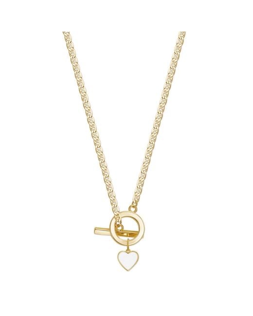 Rejected Hearts Club Metallic Toggle Clasp Heart Necklace Crush