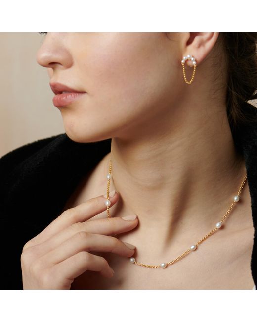 Janus Edinburgh Metallic Hennu Freshwater Pearls Vermeil Necklace