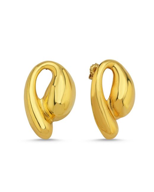 LINYA JEWELLERY Yellow Tina Big Earrings