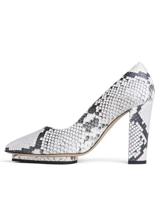 Beautiisoles by Robyn Shreiber Made in Italy White Neutrals Pippa Natural Animal Print Leather Pump With Comfortable Platform Dressy Work & Elegant Evening