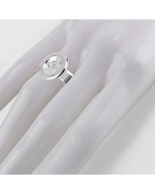 Lucy Quartermaine Metallic Button Ring