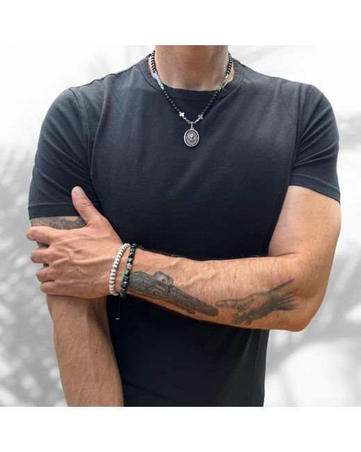 Ebru Jewelry Black Tiger's Eye Buddha Bracelet for men