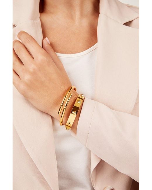 Visconti Yellow Alessia Petite Nodo Dorato Overlapping Cuff Bangle